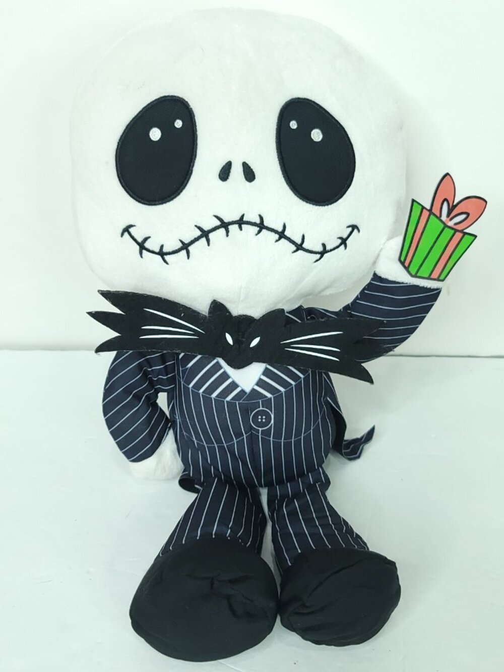 Disney The Nightmare Before Christmas Jack Skellington Holding Present Plush 16"